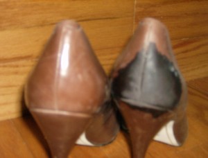 Shoe stained while driving without Heel Shield 